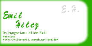 emil hilcz business card